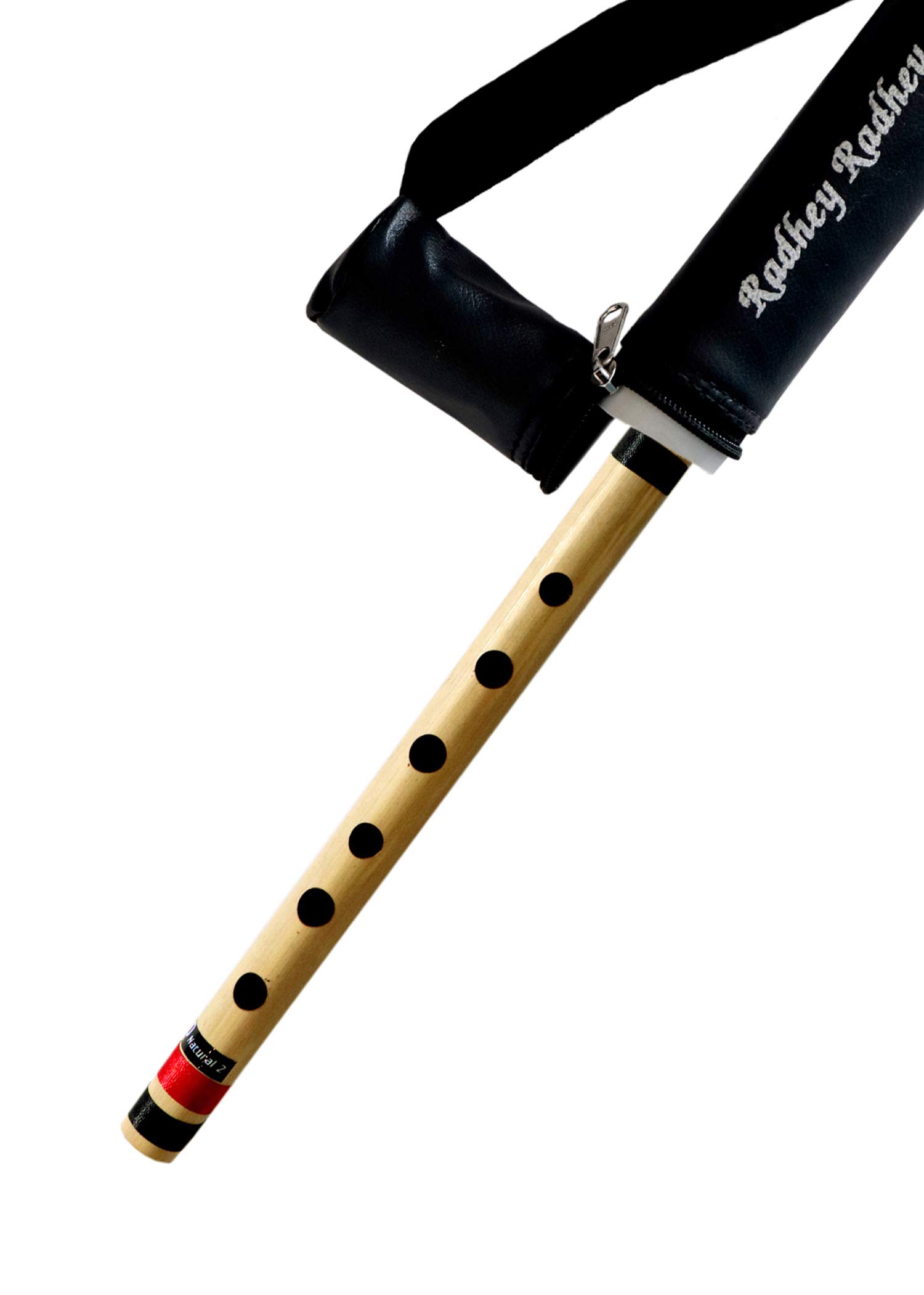 Musikalische Kombi-Flöten D Natural 6 Loch (43,2 cm) & D 7 Loch (43,2 cm) Bambusflöte Bansuri mit Flöte Tragetasche gratis