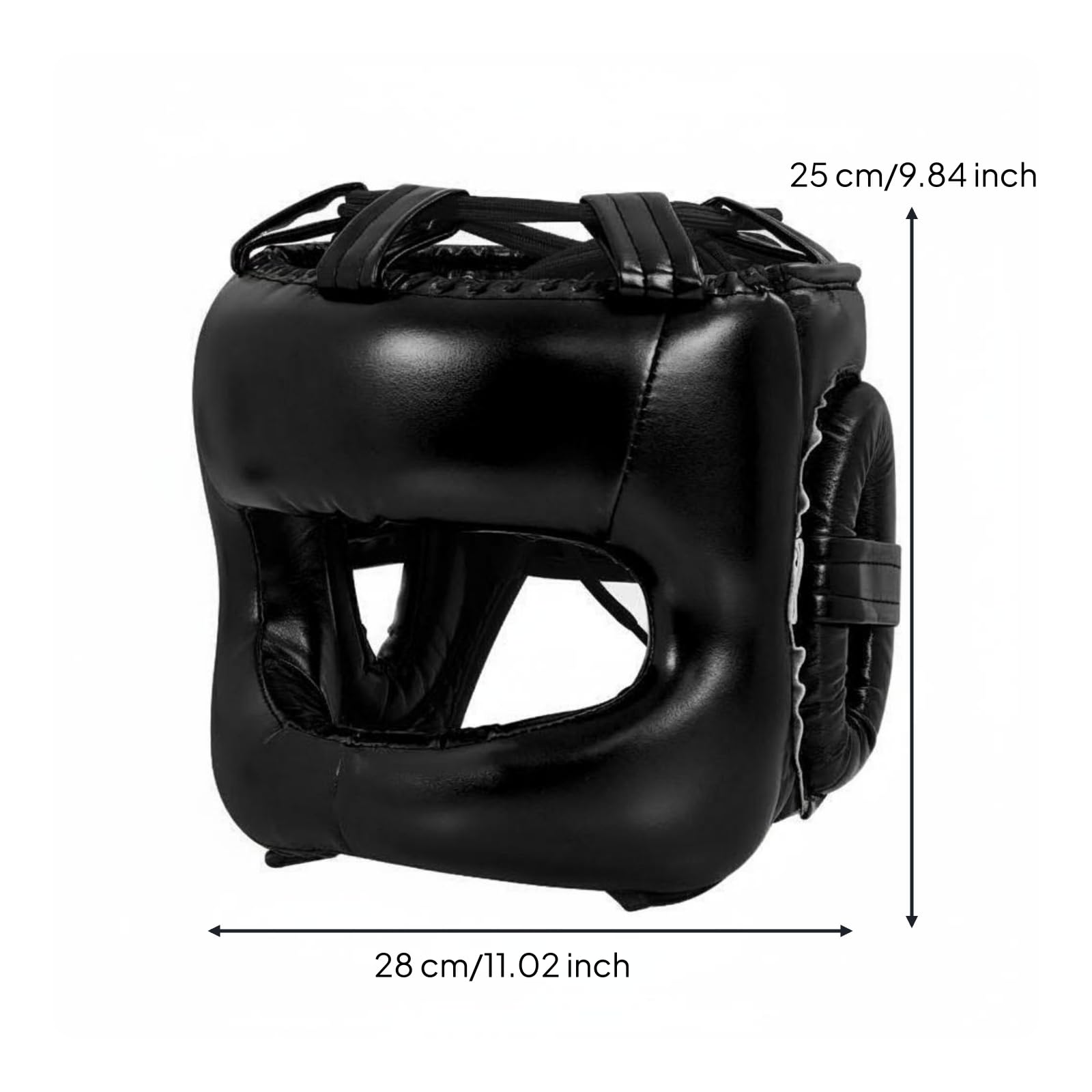 Casco da Sparring con Protezione Naso Antiurto Casco Protettivo Integrale Traspirante Paratesta MMA per Allenamento