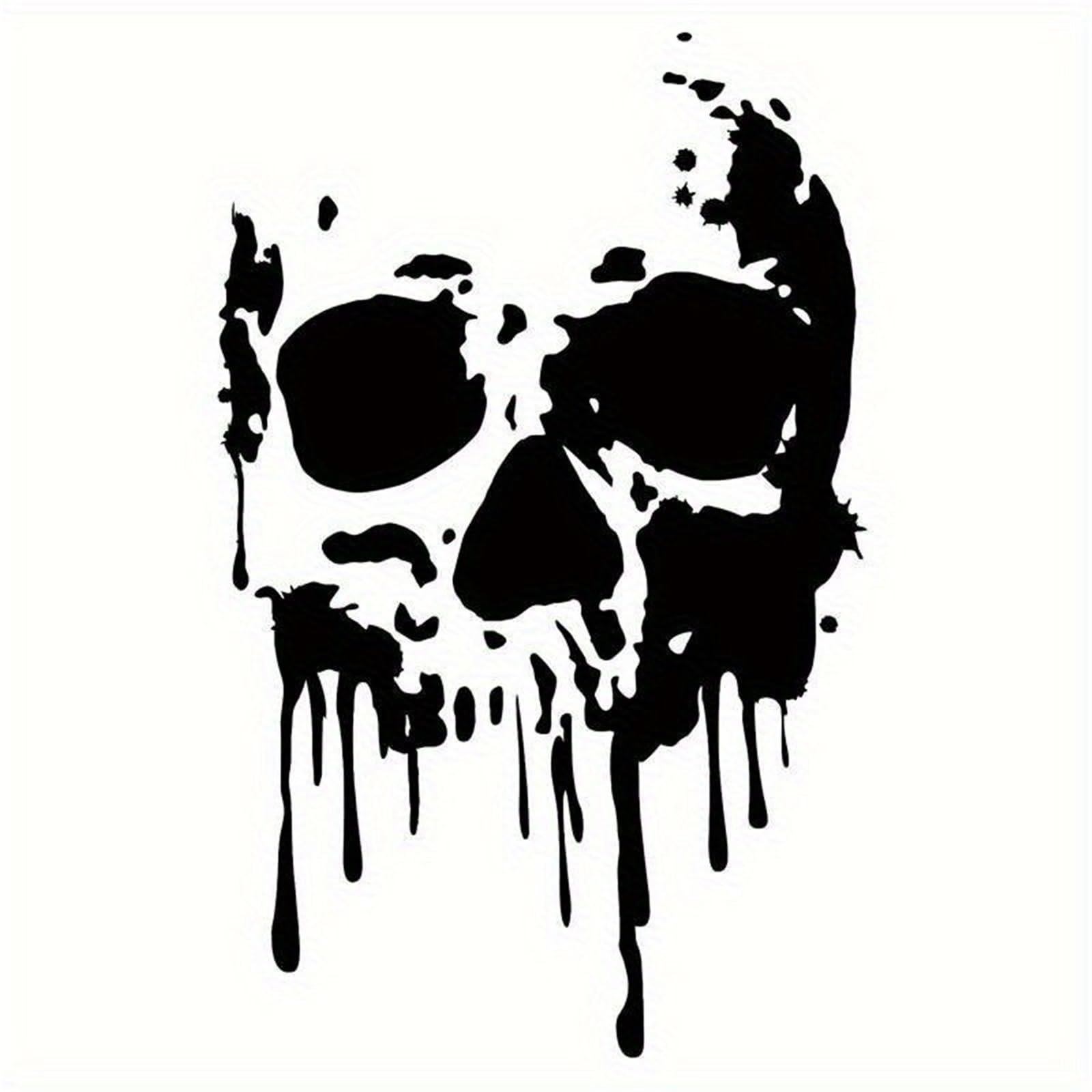 HAfgDJ Skull Pattern Drip Paint Stickers Decals for Cars, Motorcycles, Helmets Laptops