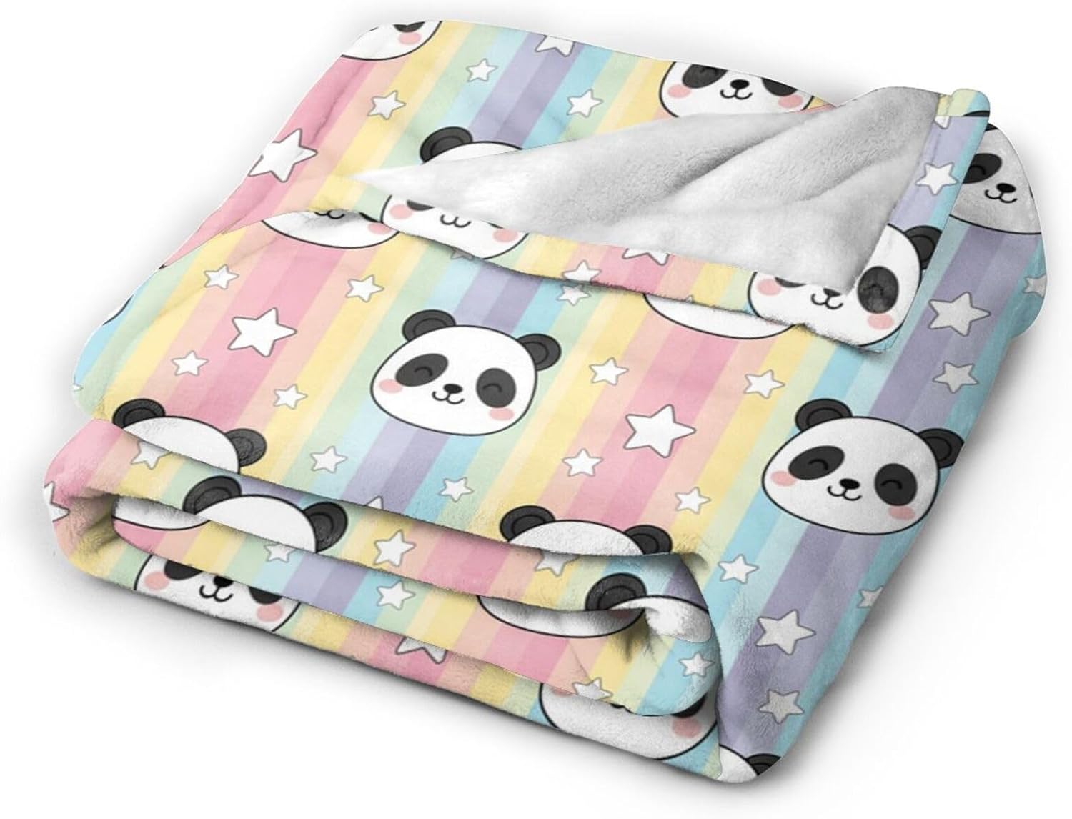Delerain Cute Panda Flannel Fleece Throw Blanket 50"x60" Living Room/Bedroom/Sofa Couch Warm Soft Bed Blanket for Kids Adults All Season