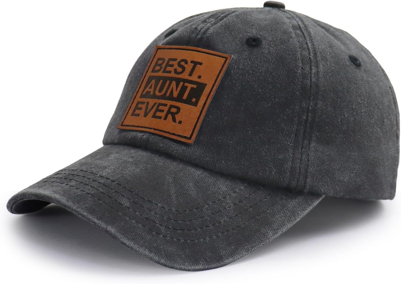 Best Dad Mom Uncle Aunt Husband Wife Grandpa Grandma Papa Teacher Ever Hat, Adjustable Leather Patch Baseball Cap - Image 2