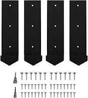 Vista 1 de Kit de reparación de postes de valla de 6 x 6 pulgadas, soporte para poste de valla de anclaje resistente, doble soporte, reparación de madera