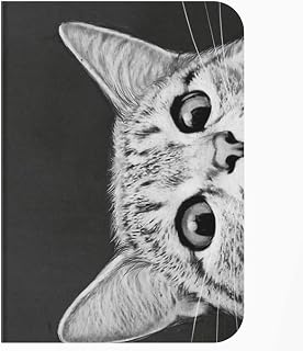Caderno ''Gato Curioso'' Capa Flexivel com Toque Aveludado, 80 Páginas, 20x14cm