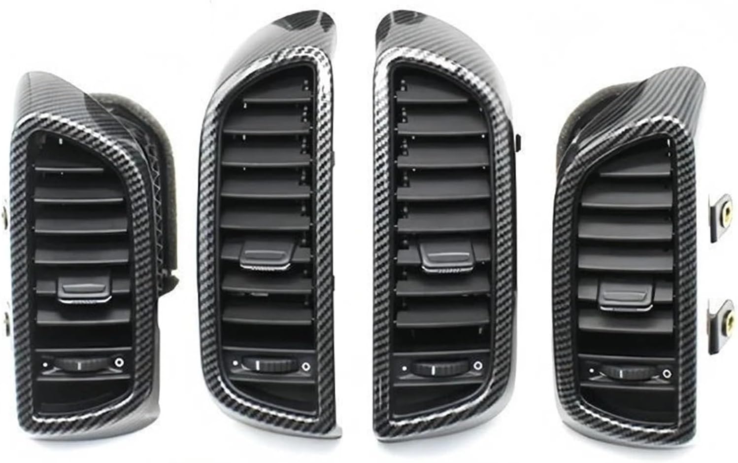Front/Rear/1 Set Carbon - Fiber - Style Car Air Vent Assembly 7P5819703 7P5819704 Compatible with Porsche Cayenne 2011-2017(Front)