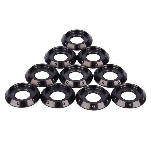 Arandela de brida de titanio M5 M6 M8 M10 espaciador arandela para motocicleta automóvil (negro, M5)