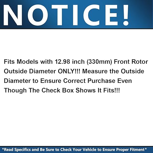 Miniatura 2 de Detroit Axle - Kit de freno delantero para Jeep Grand Cherokee 2011-2020, Dodge Durango 2011-2020 Rotores de freno de repuesto y pastillas de freno