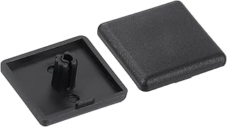 uxcell 14 tapas de extremo extruidas de nailon, 20 x 20 mm, perfil de aluminio con ranura en T, tapón de extrusión estándar europeo 2020 para carro, estante de pecera, estante de almacenamiento, color