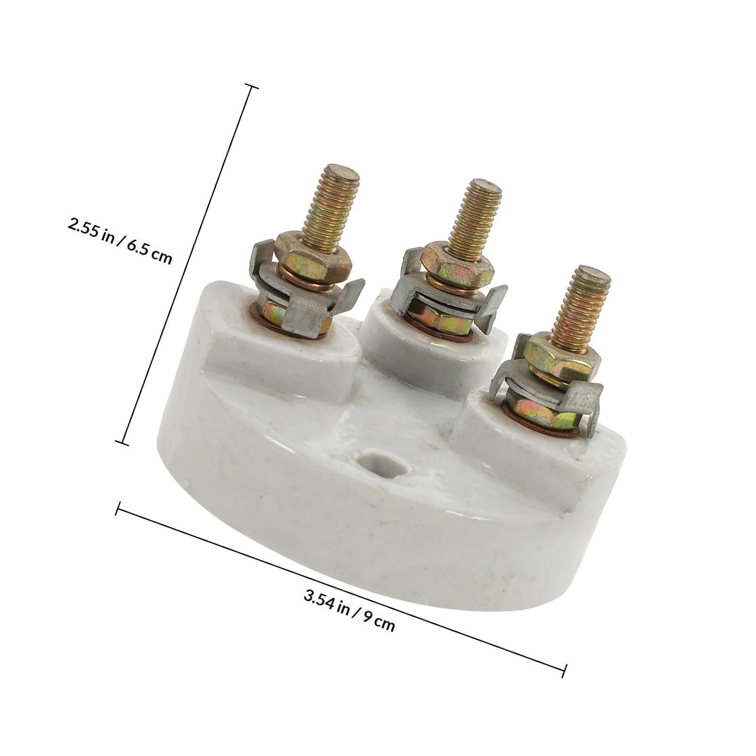 COHEALI 40a Explosion-Proof Power Distribution Terminal Block with Porcelain and Copper Material, High Temperature Resistance, Versatile Application for Rvs and Harsh Environments