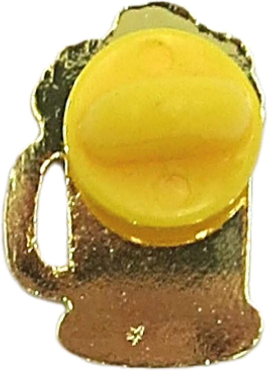 Needzo Beer Mug Enamel Lapel Pin Button, Funny Pins for Lanyards, Backpacks, Hats, Jackets, and More, Gifts for Birthdays, 0.75 Inches