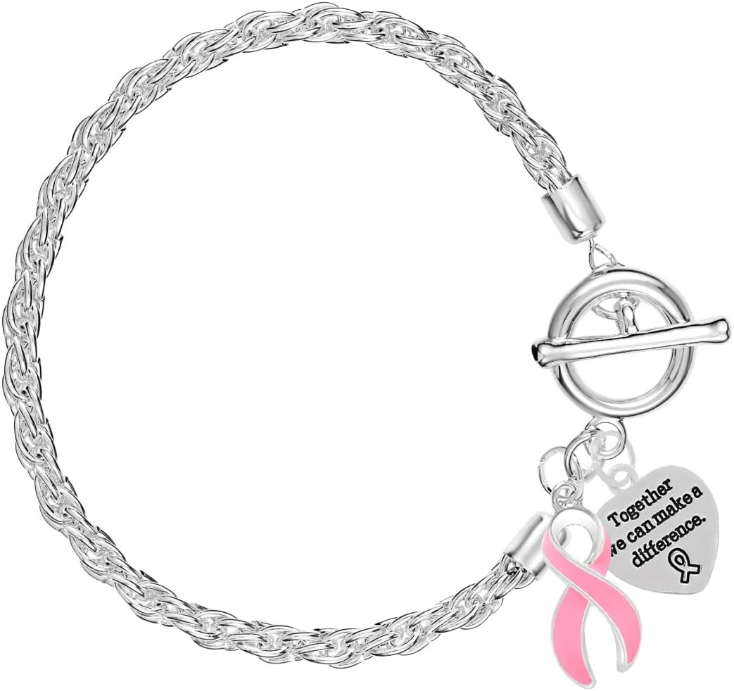 Fundraising For A Cause Pink Ribbon Rope Style Bracelet