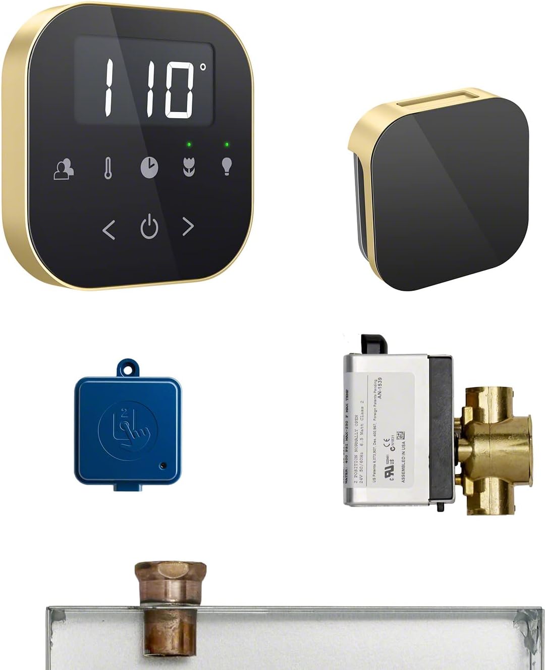 Mr Steam ABUTLER1B-SB AirButler Package, Steam Showers, Black Satin Brass