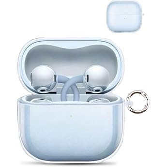 Case for Huawei FreeClip 2 Wireless Headphones daunke TPU Protective Cover with Round Buckle Full Protection Transparent