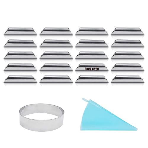 Cannoli Forms Pastry Roll Molds,Stainless Steel Cannoli Tubes,Pack of 20