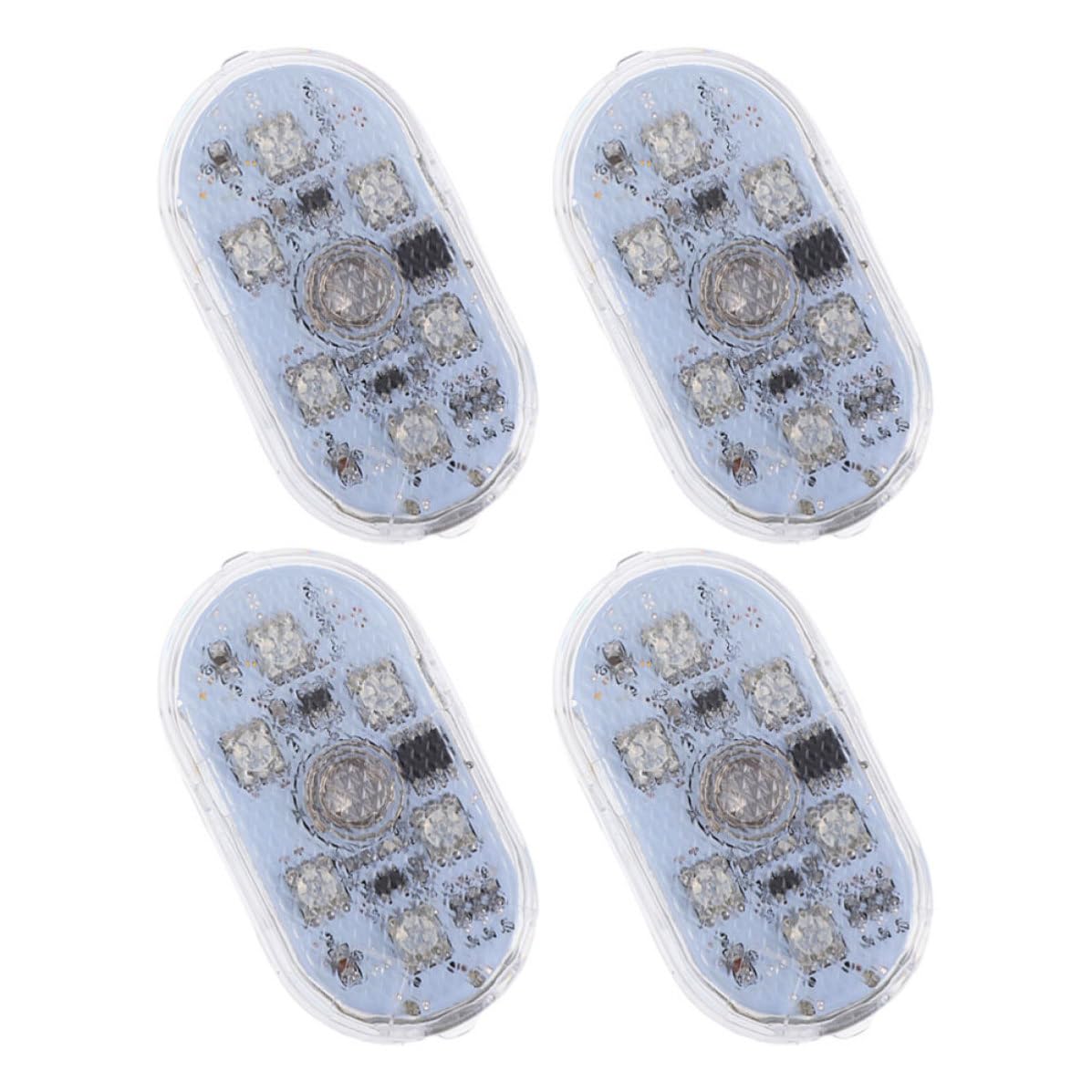 Cabilock 6 Pares Luz Interior del Coche USB Recargable 150 Mah Sensor | Abs Blanco, Instalación Fácil, Portátil para Techo del Vehículo, Uso en Interior y Automóvil