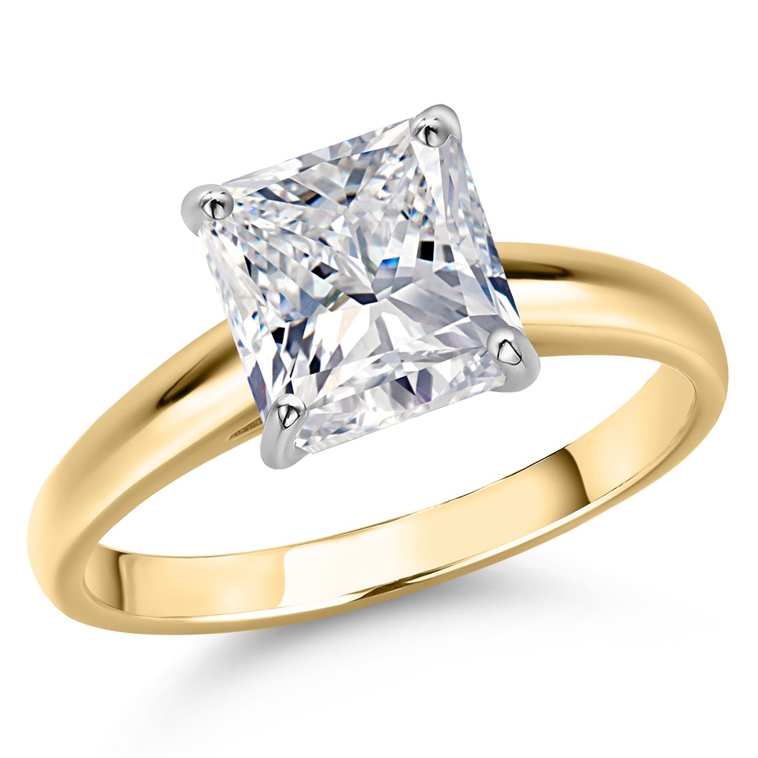 Gem Stone King 1-5 Ct Lab Grown Diamond Solitaire Ring