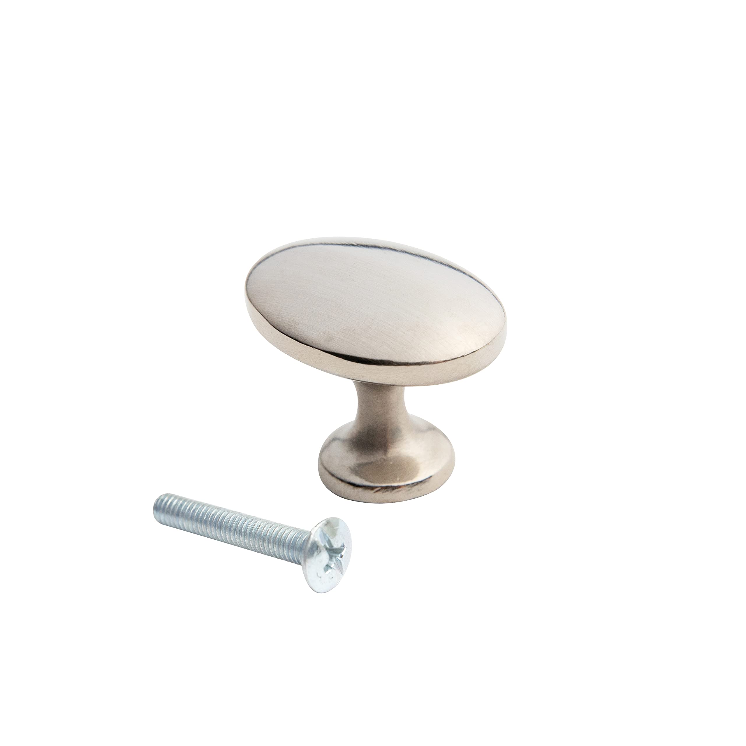 HARMAC HOUSE Oval Cabinet Knobs 10 Pack, Brushed Nickel Pull Handles for Kitchen Cupboard Bedroom Dresser - Image 2