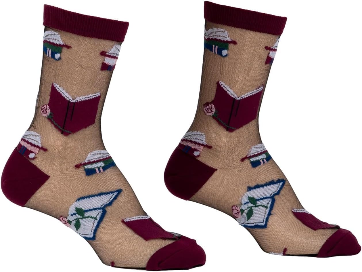 A Novel Idea Sheer Crew Socks