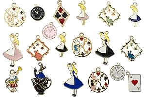 Enamel Alice Series Charm Pendants and Jewelry Findings