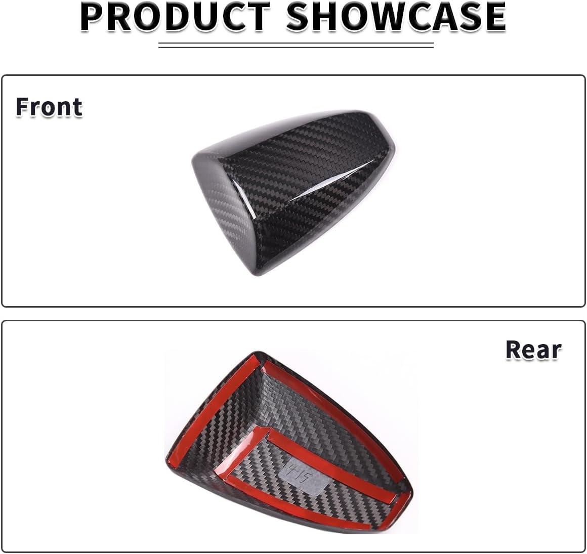 Car Exterior Roof Shark Fin Antenna Trim Cover,Fit for Nissan GTR R35 2008-2016,Real Hard Carbon Fiber Auto Decoration Accessories (Black Carbon Fiber)