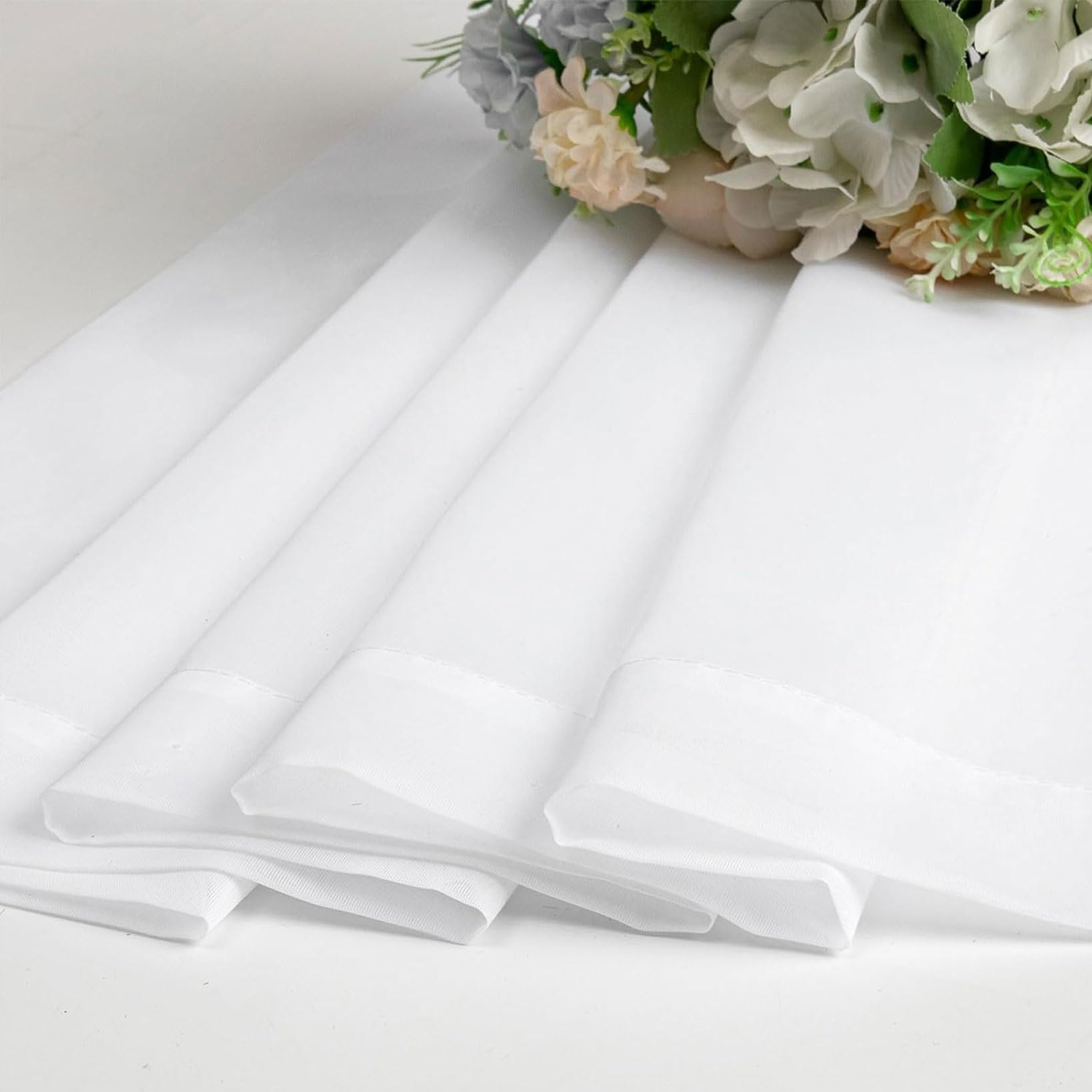 Rideaux Voilages 200 x 240 cm Bloquer Soleil Anti-UV, Doux et Esthétiques Voilage Fenetre Chambre Décoration de Fenetre pour Chambre Adulte Salon, Blanc