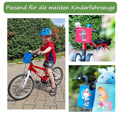 GRINSEZWERGE Kinder Lenkertasche | Laufrad Lenkertasche | Fahrrad Lenker Tasche | Fahrradkorb Fahrradtasche Laufradtasche Lenkerkorb | Dreirad Scooter Roller Tasche Zubehör Kinderfahrrad | Einhorn