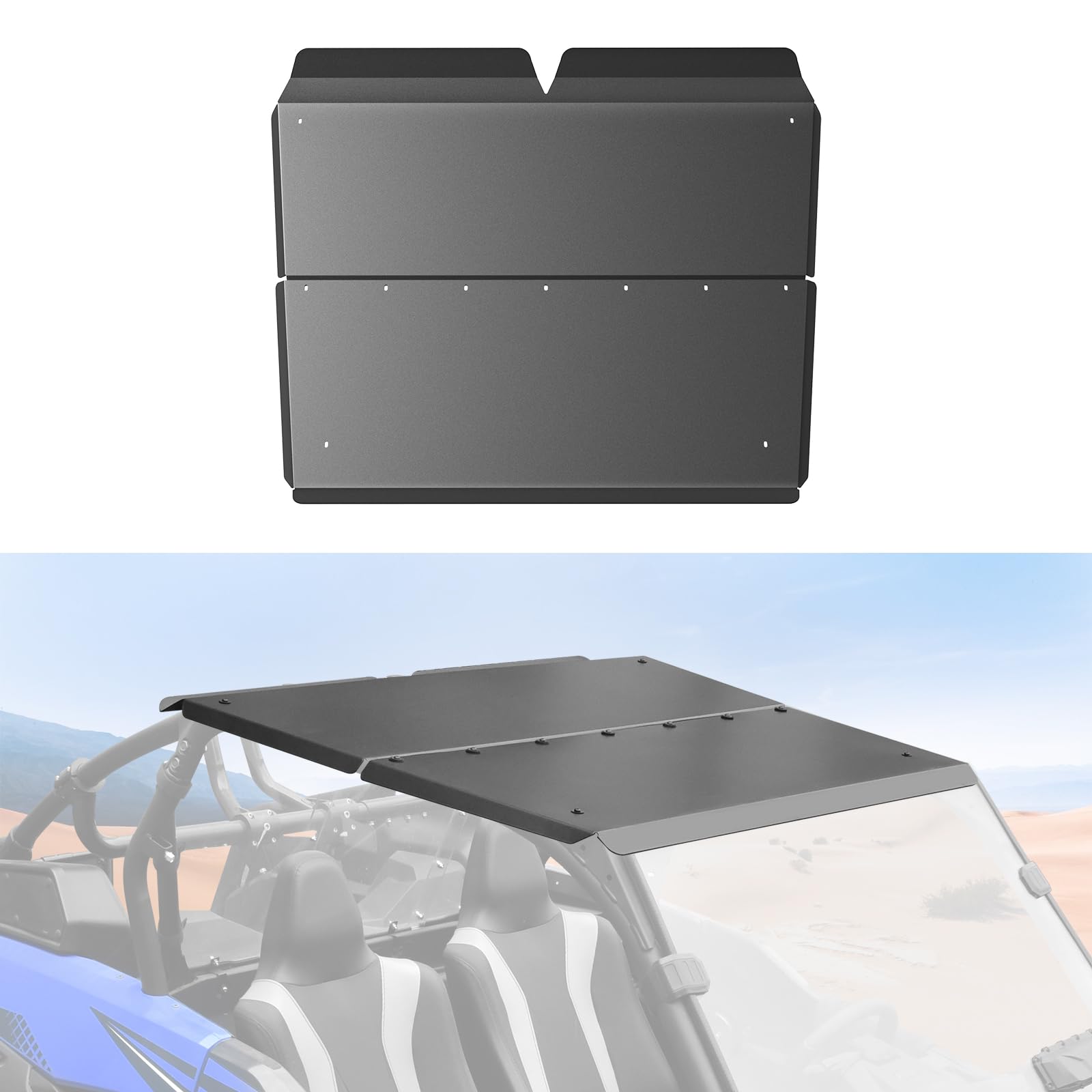 Photo 1 of XUTVOTOR Aluminum Roof for Kawasaki Teryx, 2-Piece Combination Roof Sun Visor for Kawasaki Teryx KRX 1000 2020-2025 Accessories, UV-Resistant Powder Coat Finish Roof Top