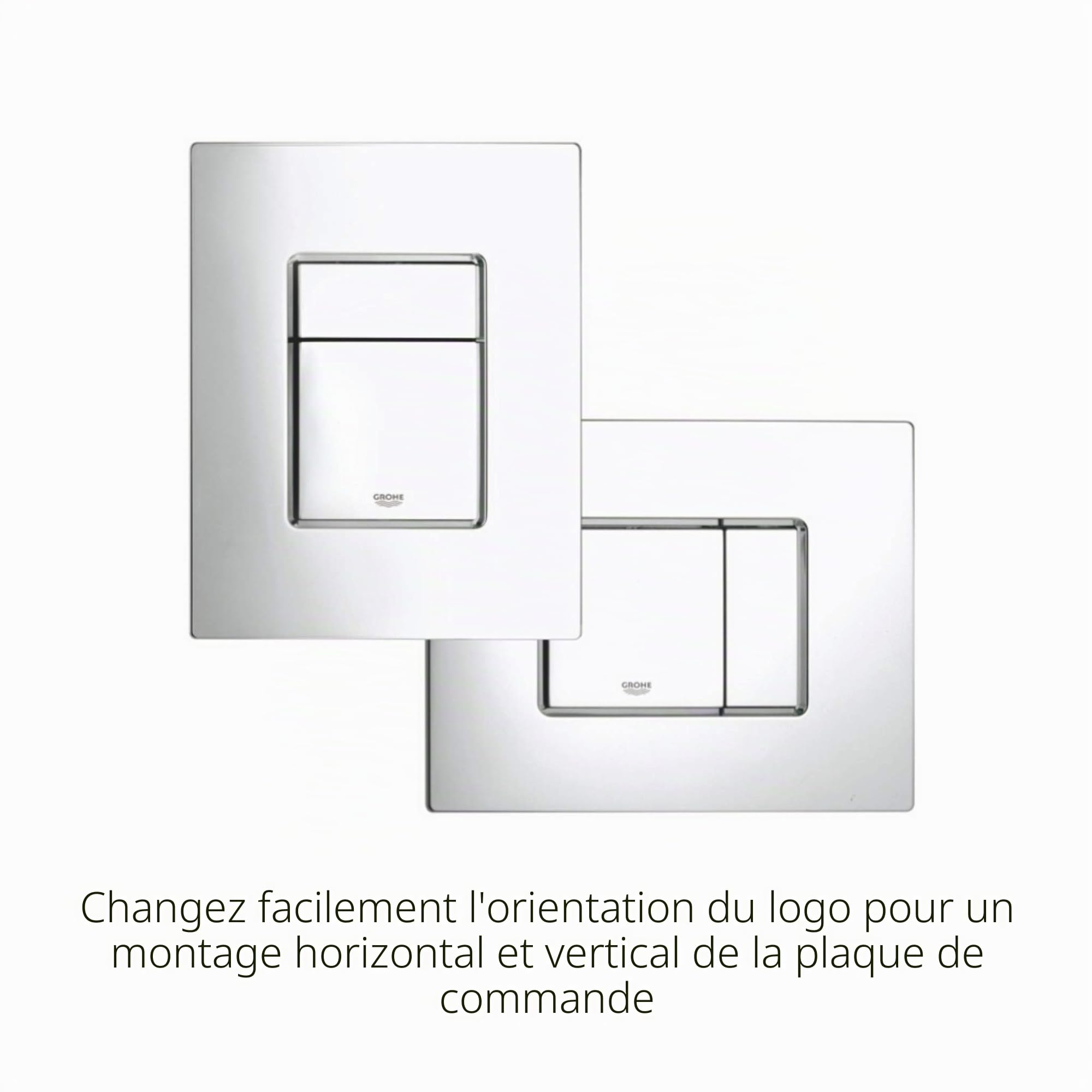 Grohe 38732BR0 Skate Cosmopolitan Plaque de commande WC titanium Anti-Traces (Import Allemagne)
