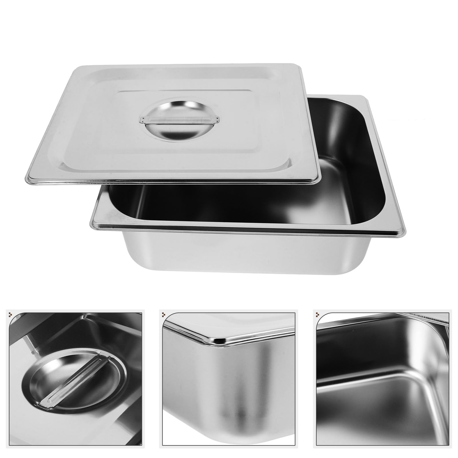 Bac Robuste Inoxydable Inox Couvercle Acier avec Gastro en 1/1 Taille Fiable pour Cuisines Commerciales et Grands Événements de Restauration