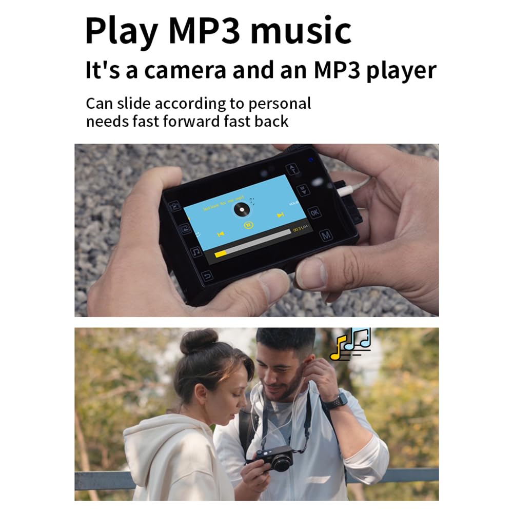 Fotocamera 64MP Auto Focus Video 4K - 18X Touch Panel MP3 Musica per Principianti Adolescenti