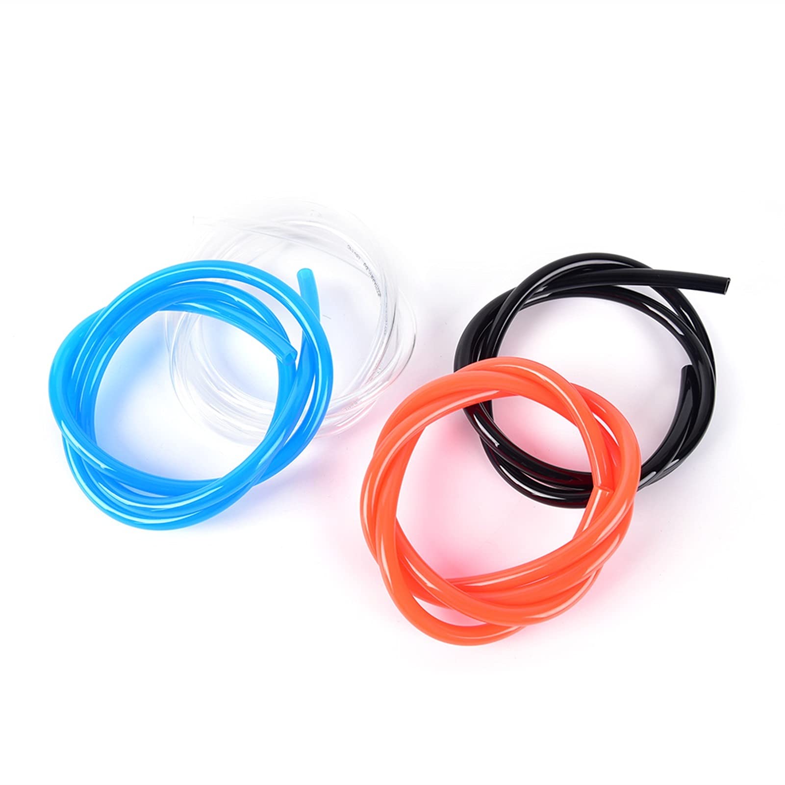 Tubo de goma de silicona flexible transparente, tubo de goma de silicona para motocicleta, manguera de agua de combustible de 5 mm de diámetro interior, 8 mm de diámetro exterior, 1 m, multicolor