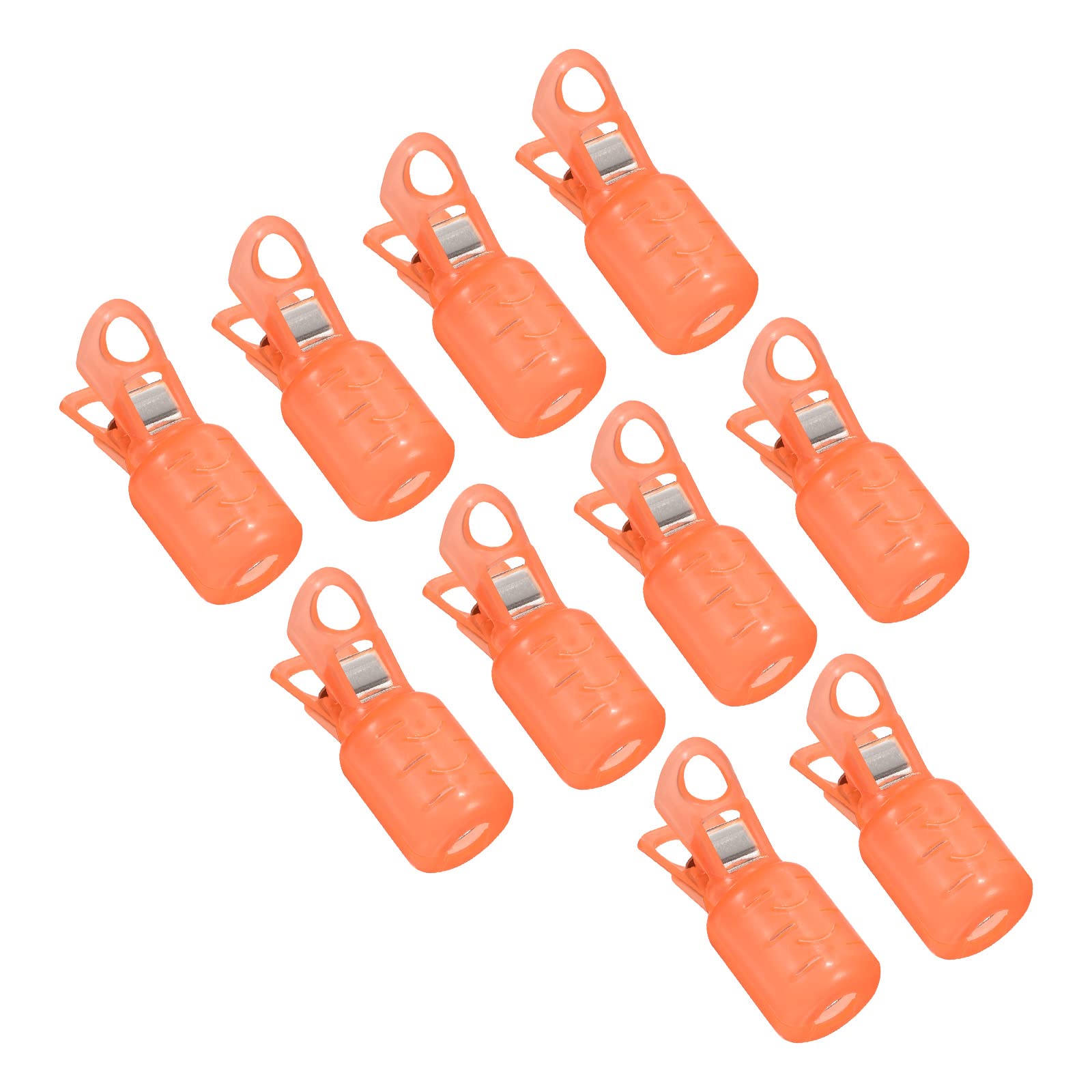 PATIKIL Pequeño Tamaño Calamar Anzuelo Protector Estuche, 10 Paquete Pesca Cubiertas Capó Señuelo Cubierta Aparejos Cajas Herramientas, Naranja