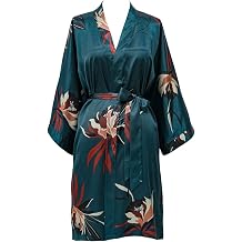 KIM+ONO Satin Short Kimono Robe for Women | bridal - maternity - postpartum - lingerie - bridesmaid