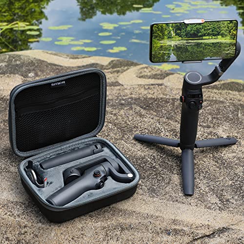 Hensych Hard Shell Storage Bag Portable Travel Carrying Case for Osmo Mobile 6 Gimbal Accessories,Protective Handbag Hold Handheld Stabilizer Tripod/Light Phone Clip/Cable etc - Image 4