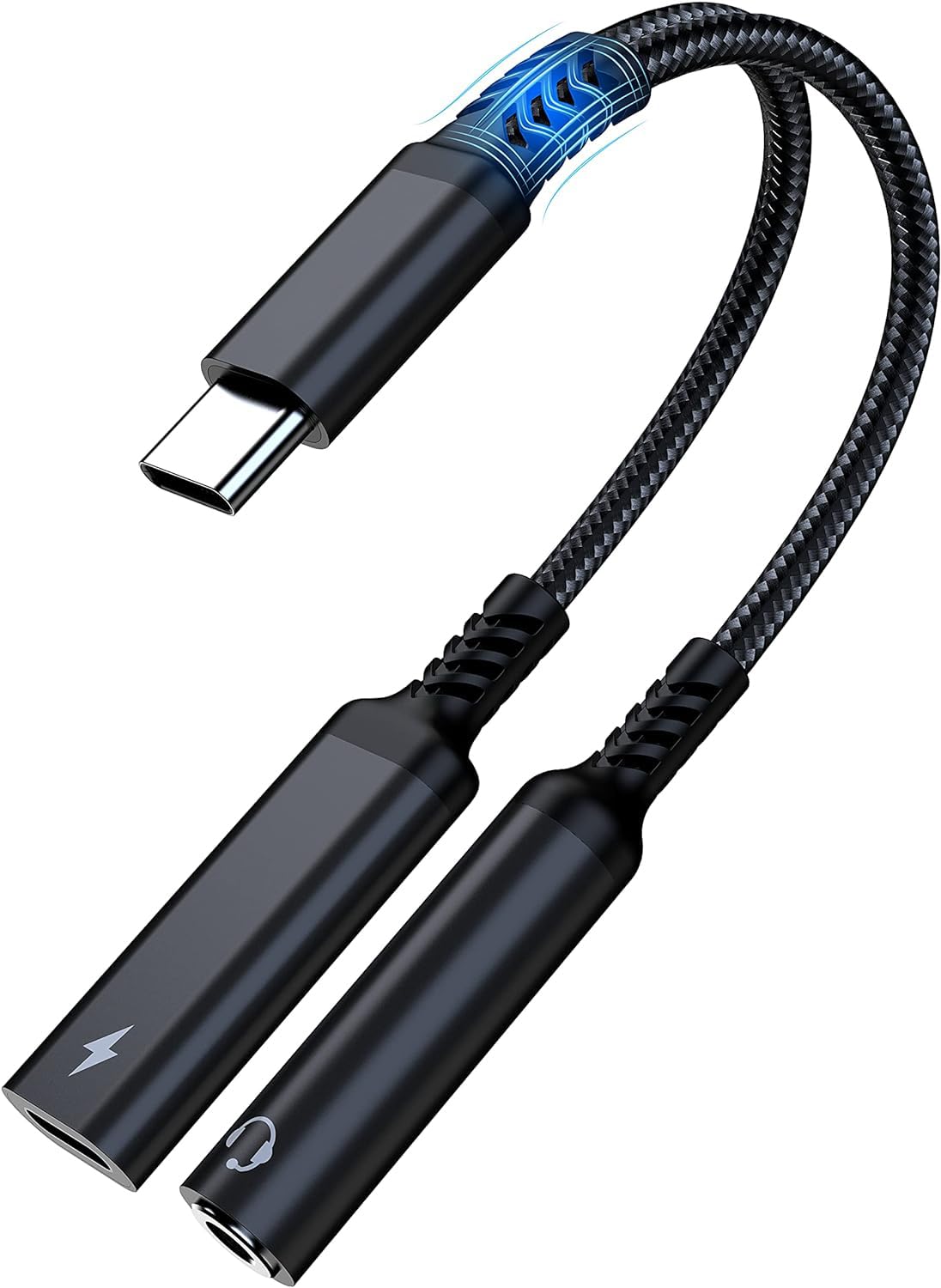 Mizi USB C to 3.5mm Headphone and Charger Adapter, 2-in-1 USB C to Aux Audio Jack with PD 60W Fast Charging Dongle Cable Cord for Galaxy S23/S22/S21/S20 Ultra, iPad Pro, Pixel - Black (B0D5D64BY2) Amazon Price History, Amazon Price Tracker