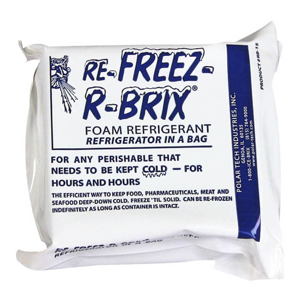 Polar Tech RE-FREEZ-R-BRIX RB15 Foam Refrigerant Packs, 15oz