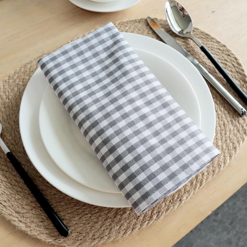 Servilletas de Tela Cuadradas Grises Pack x4 43x43 cm miniatura 1