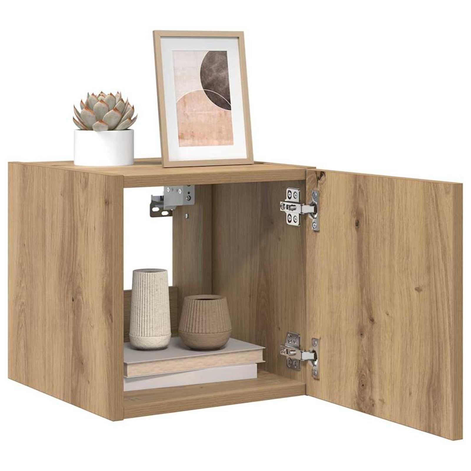 Gecheer TV-Wandschrank Kunsthandwerk Eiche 30,5 x 35 x 30 cm, Fernsehschrank Fernsehtisch TV-Lowboard für Wohnzimmer Home-Cinema Gamerzimmer893638