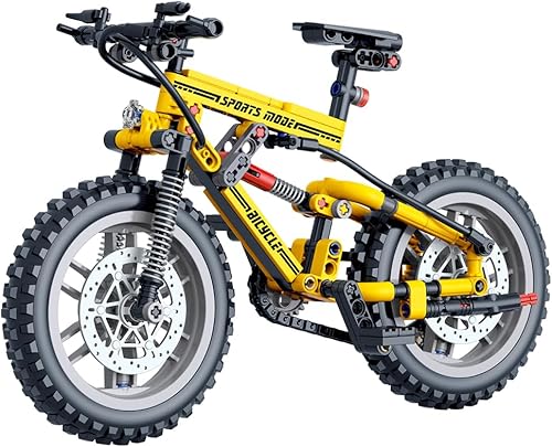 Miniatura 8 de Ulanlan Bloques de construcción de bicicletas, juego de construcción de modelo de bicicleta de carretera, kit de construcción de bicicleta de alta