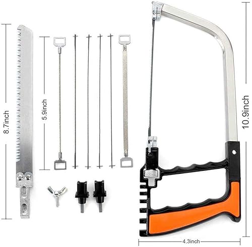 Miniatura 4 de Juego de sierra de mano multifunción de 12 piezas: sierra para metales, afrontamiento, arco, madera, acero para cortar madera, azulejos, vidrio,
