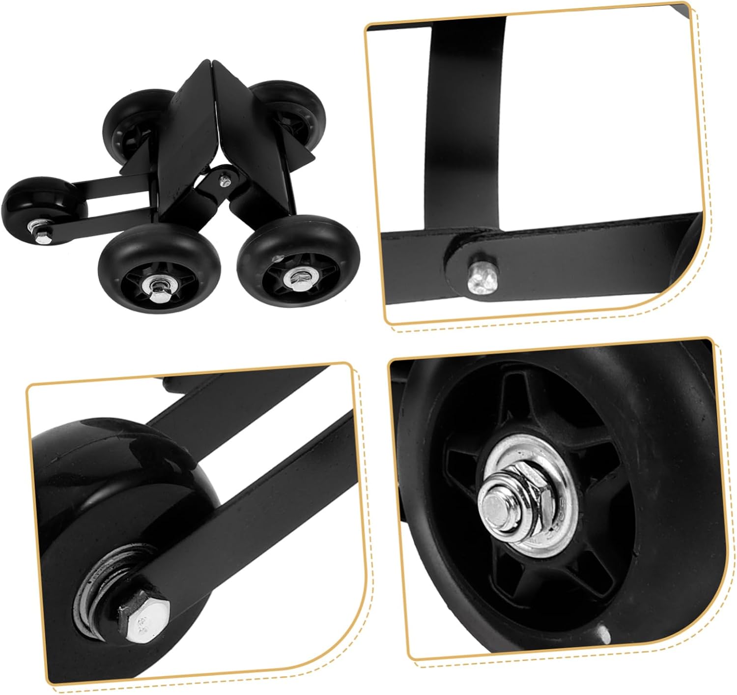 Alipis Motorcycle Tire Moving Tool Emergency Tire Roller for Quick Relocation Random Wheel Hub Color Essential for