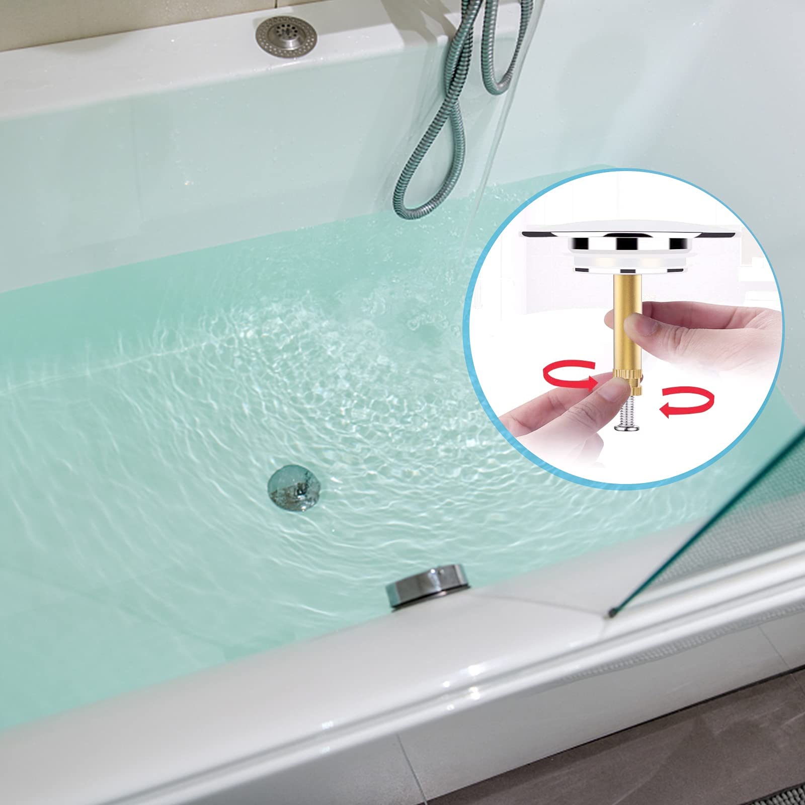 6 Cm - Bouchon De Vidange De Lavabo En Acier Inoxydable, Type De