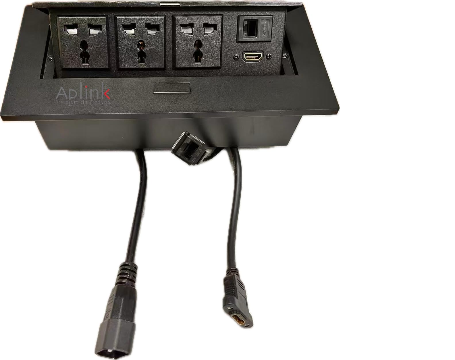 AplinK® Cable Cubby 4 Power Socket with 3LAN Data Multifunctional Electrical outlets Rotation Desktop Socket-image-46