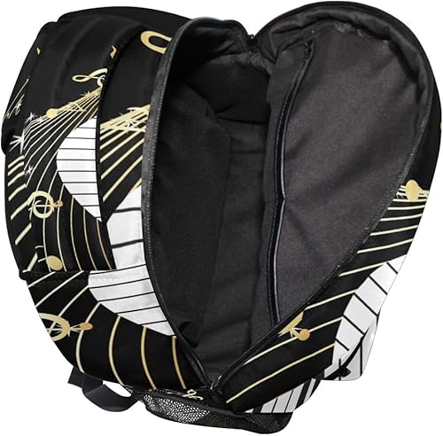 Miniatura 6 de AUUXVA Mochila para la escuela universitaria, bolsa de hombro, mochila de viaje para niños, niñas, hombre y mujer, Negro -, Mochilas Daypack