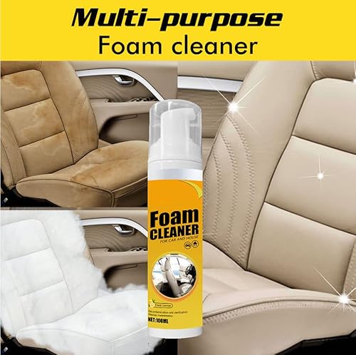 Aqisi 2Pcs Multipurpose Foam Cleaner Spray,All-Purpose Household Cleaners For Car And Kitchen, Leather Decontamination,Suitable For Car House And Kitchen (100Ml) #TOP3
