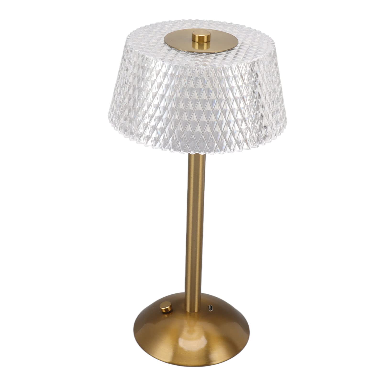 Lampe de table à LED, lampe de table de chevet portable en métal acrylique de 3 couleurs claires pour chambre d'enfant