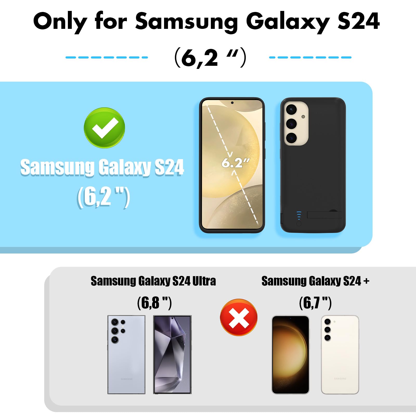 Etui na baterie do Samsung Galaxy S24 czarne