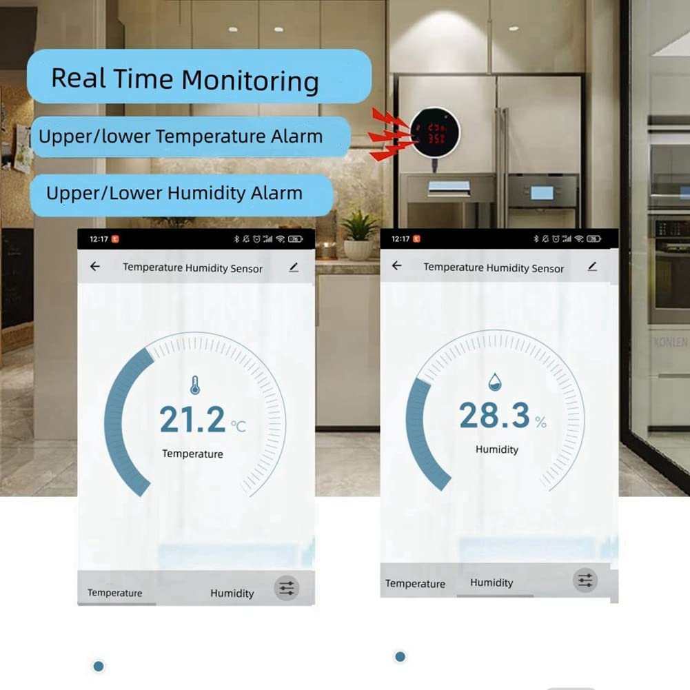 Capteur de TempéRature et D'Humidité WiFi Tuya Sonde Externe Affichage LCD NuméRique ThermomèTre IntéRieur HygromèTre Prise UE