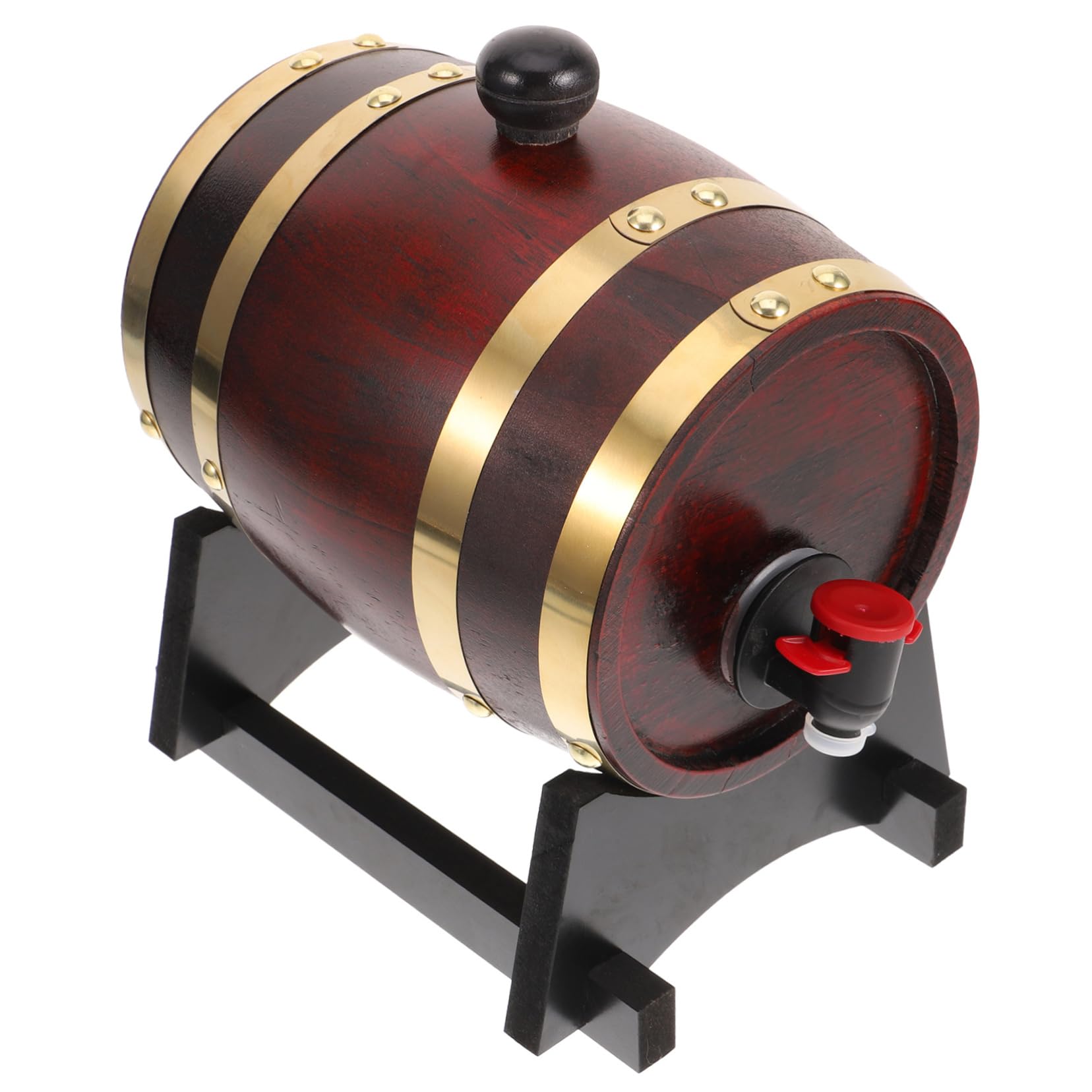 OFFSCH Large Oak Aging Container French Wine Barrel Faucet 1l Beer Dispenser Wooden Barrels for Wine Storage Display
