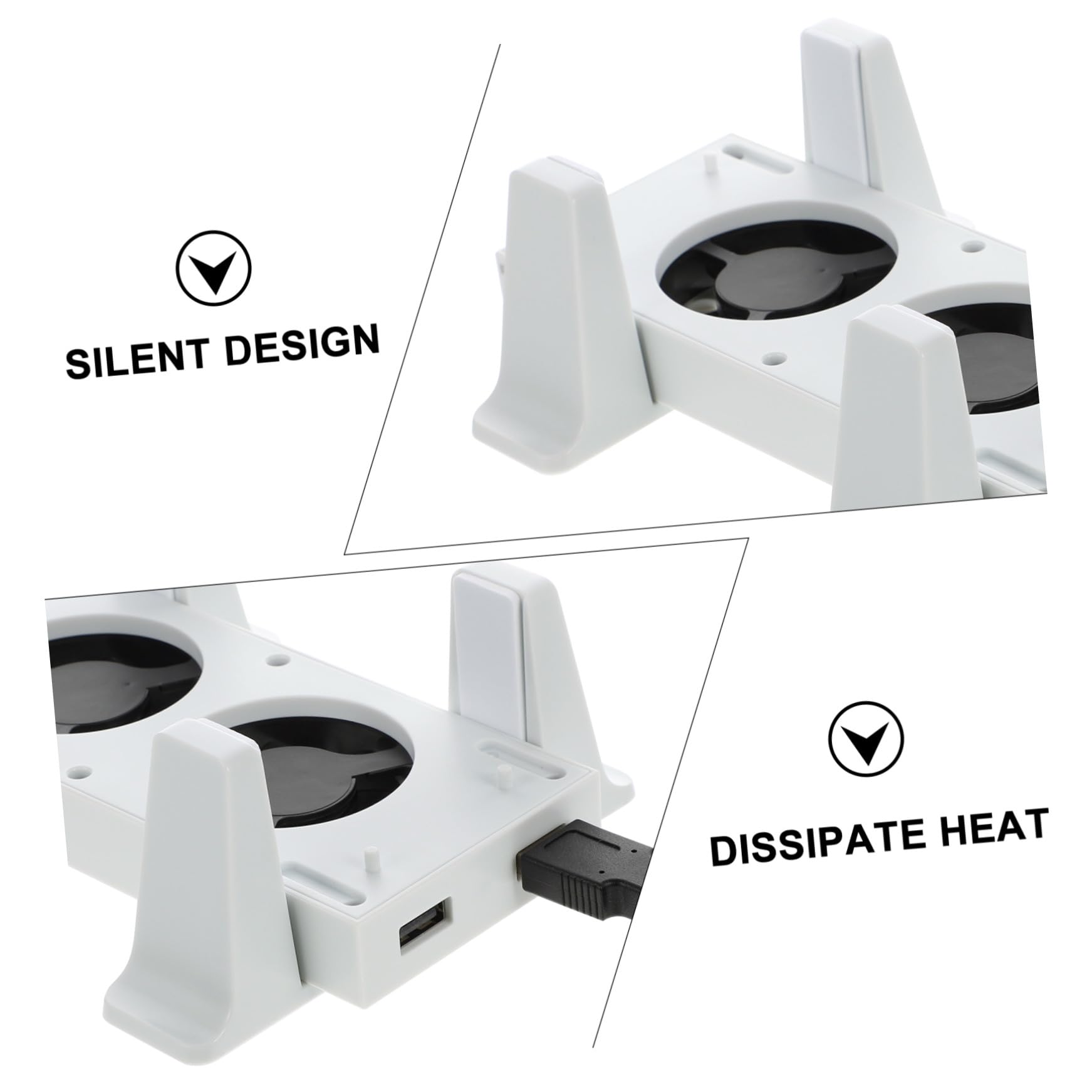 Holibanna Soporte Vertical Material Abs para Ventilador de Enfriamiento con 3 Velocidades Ajustables y Función de Retención Inteligente para Refrigeración en Computadora