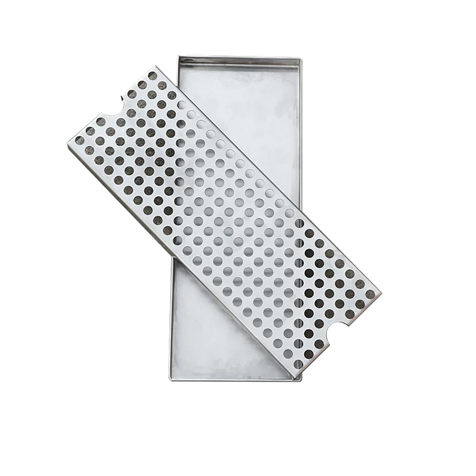 Bandeja antigoteo inox 304 para barra, bandeja perforada extraíble | Bandeja antigoteo para barra, estación bebidas, dispensador agua y restaurante(300X100X25mm)